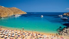 Paradise Beach, Mikonos, Grčija