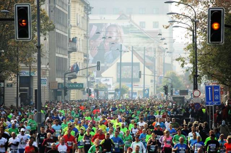 Kenijec Marius Kimutai in Etiopijka Shuko Genemo Wote najhitrejša na 42 km v Ljubljani! (foto: Daniel Novakovič/STA)