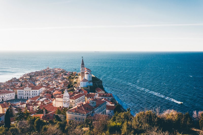 Piran iz zraka. (foto: Unsplash.com)