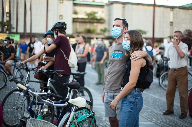 Na protestih v Ljubljani tudi za pravice žensk (foto: profimedia)