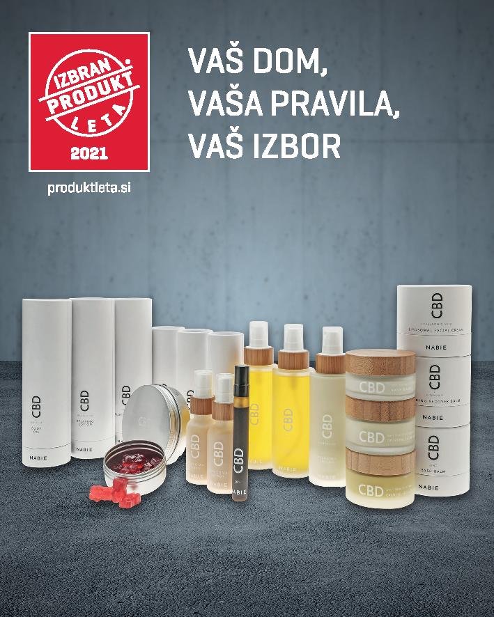 VIDEOSKEČ: zmagovalni PRODUKT LETA 2021 v kategoriji CBD linija izdelkov (foto: PROMO)