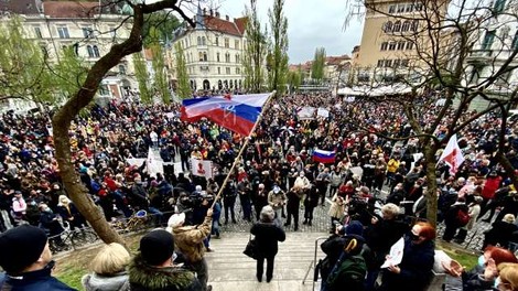 V Ljubljani ob 18. uri napovedan največji protivladni shod doslej