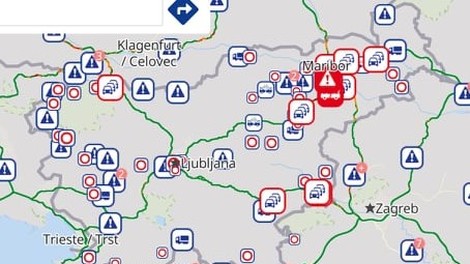 POZOR! Prometne razmere otežene: zaradi snežne ujme več prometnih nesreč