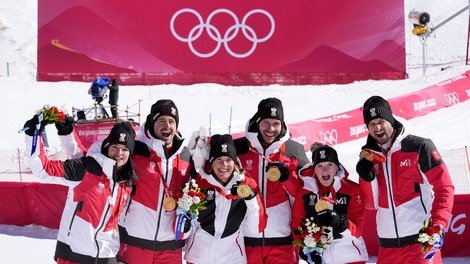 Na zadnji olimpijski preizkušnji v alpskem smučanju zmagala Avstrija, Slovenija sedma