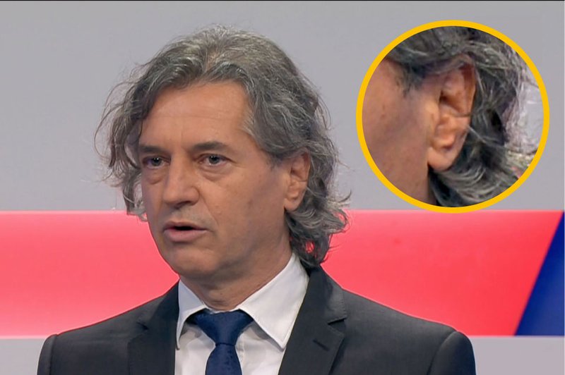 Kako se je Robert Golob odzval na očitke, da je imel v ušesu slušalko? (foto: Foto: POP TV (Printscreen)/fotomontaža)