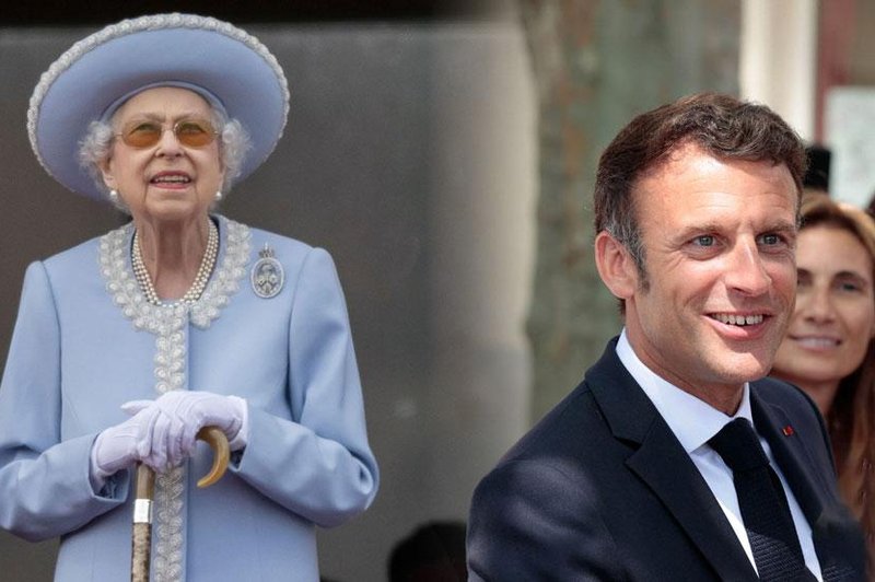 Poglejte, KAKŠNO darilo je kraljici Elizabeti II. podaril francoski predsednik Macron (foto: Profimedia/fotomontaža)