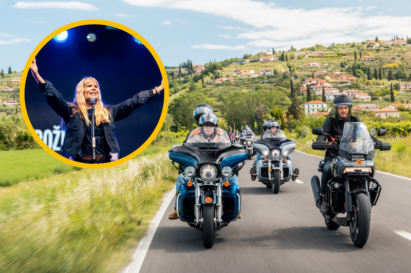 Pravnukinja ustanovitelja znamke Harley Davidson navdušena nad Portorožem! (foto: Facebook/H.O.G. Europe, Middle East & Africa/fotomontaža)