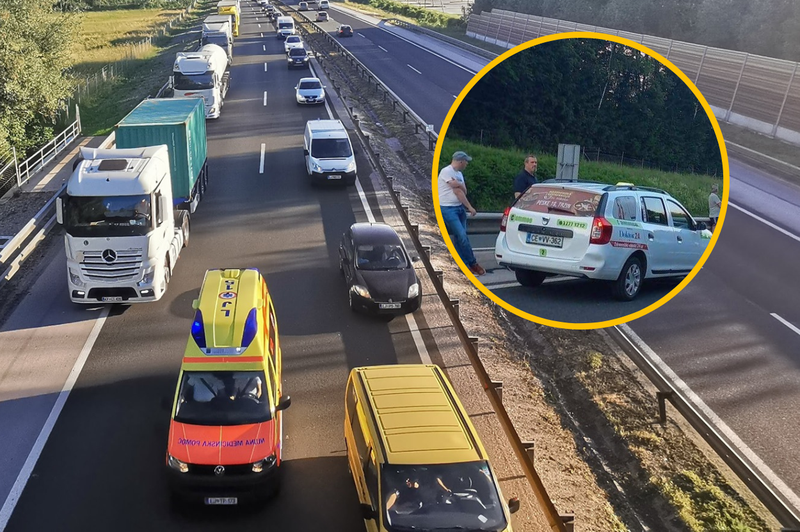 VIDEO: Nespoštljivo vedenje voznikov v zastojih! Eden izmed njih izstopil iz avtomobila in fotografiral dogajanje (foto: Ustvarimo Reševalni PAS na avtocestah/fotomontaža)