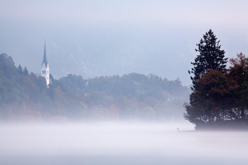 Po hudi nevihti so v Blejskem jezeru našli onemoglega plavalca (foto: Profimedia)