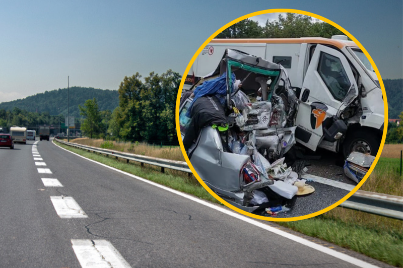 Na avtocesti proti morju tragična prometna nesreča: zaletel se je v vozilo na odstavnem pasu (foto: Lineamedia/24sata/fotomontaža)