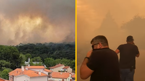 (VIDEO) Pretresljivi posnetki požara v Istri: "V določenem trenutku smo mislili, da ni izhoda. Tresli smo se. Reševali smo življenja."