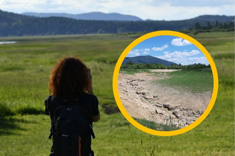 Ga je kdo videl: kam je izginilo Cerkniško jezero? (foto: Facebook/Notranjski regijski park/fotomontaža)