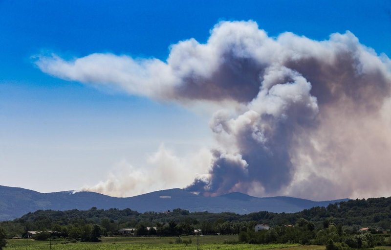 Požar na goriškem Krasu se širi! (foto: Leo Caharija)