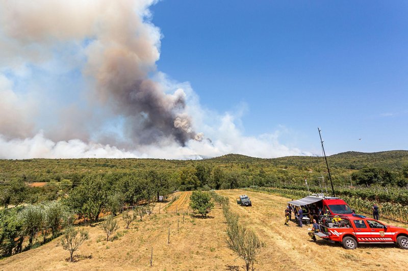 Ni še konec: Kras ponovno gori, prekinjen je cestni in železniški promet (foto: Jasmina Putnik)