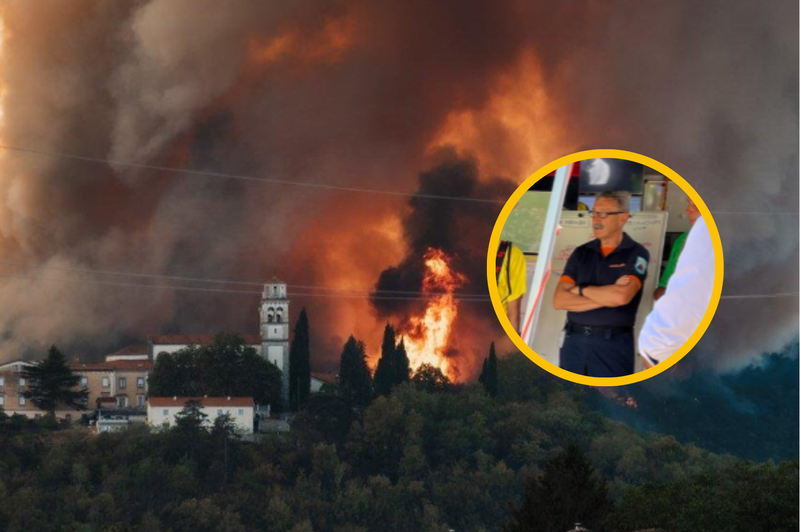 Šestan ogroženim prebivalcem zagotavlja: "Vode za gašenje imamo dovolj, a potrebujemo dodatna vozila!" (foto: Facebook/Miren Kras/ Bobo/fotomontaža)