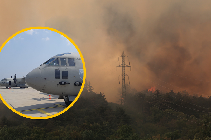 Sedmi dan apokalipse na Krasu: s katastrofalnim požarom se borijo vse razpoložljive sile (foto: Twitter/MO_RS/Bobo/fotomontaža)