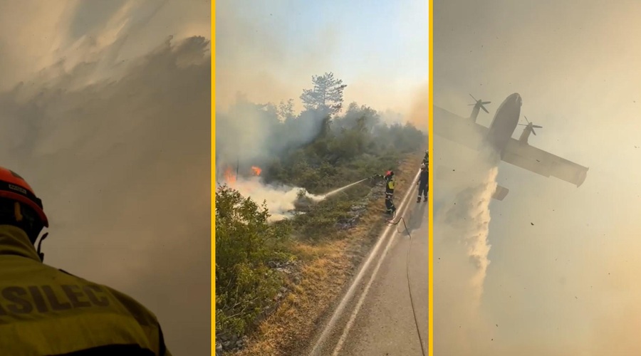 Gasilec objavil VIDEO: prizori s terena kot v filmu ... (foto: Facebook Klemen Gorup/Posnetek zaslona/fotomontaža)