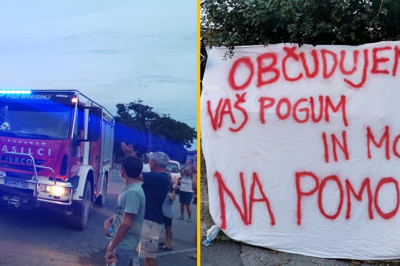 FOTO: Tako se domačini na Krasu zahvaljujejo gasilcem, da rešujejo njihova življenja in domove (foto: Facebook/Ervin Čurlič/fotomontaža)