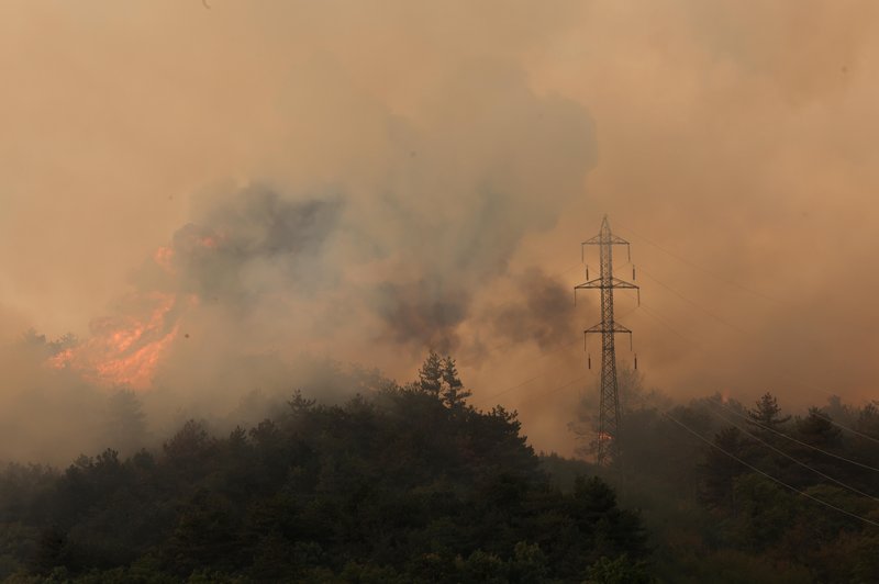 Požar na Krasu še ni rekel zadnje: pri sosedih evakuacija v več vaseh (foto: Bobo)