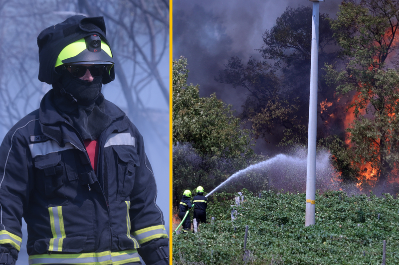 Prostovoljni gasilec, ki je pred ognjenimi zublji branil domačo vas: "Ne zdi se ti, da je to sploh mogoče." (foto: Bobo/fotomontaža)