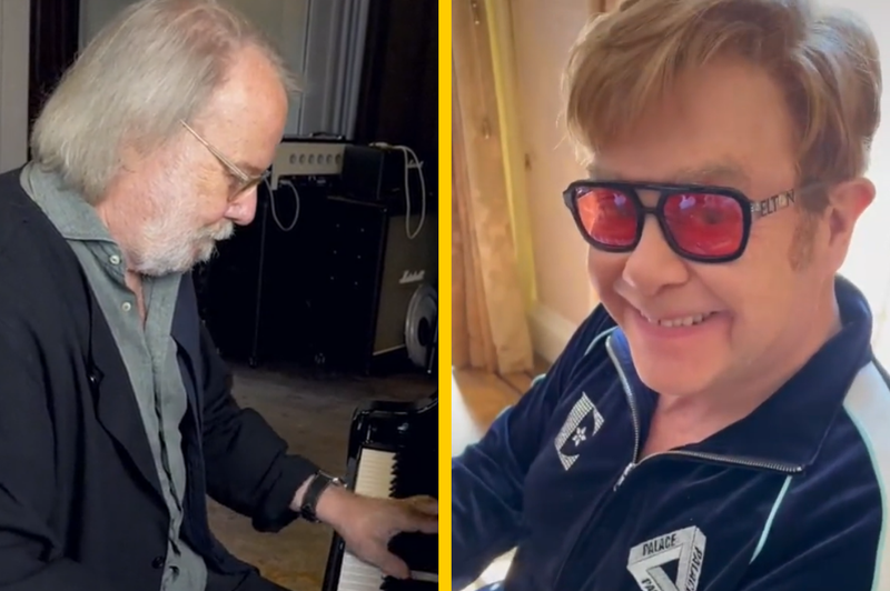 Je to prvo glasbeno sodelovanje med skupino Abba in Eltonom Johnom? (foto: Posnetek zaslona/TikTok/Elton John)