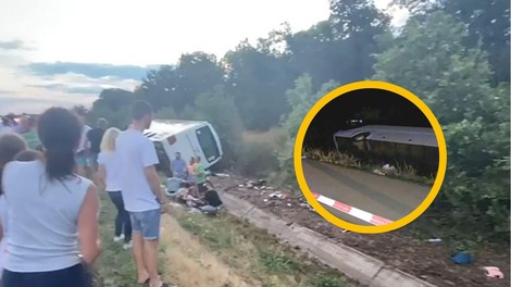 Huda nesreča avtobusa z otroki, ki so se vračali s folklornega festivala: dva težje poškodovana