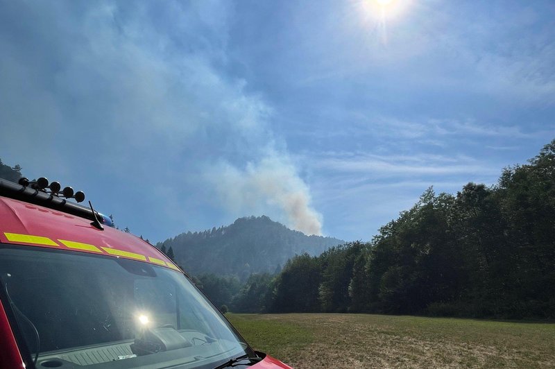 Požarom ni videti konca: zagorelo je v okolici Debnega vrha v Ljubljani (foto: Gasilska brigada Ljubljana)