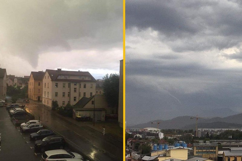 Arso pojasnil: V Ljubljani ni šlo za tornado, temveč ... (foto: Facebook/Neurje.si/fotomontaža)