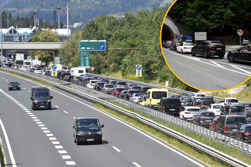 Previdno na cesti: zaprt je predor Karavanke, na mejnih prehodih vozniki čakajo tudi do dve uri (foto: Bobo/Manca Rožman/Žiga Živulovič jr./fotomontaža)