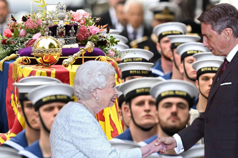 Imamo prvo fotografijo Pahorja s pogreba kraljice: poglejte, s kom je vstopil (foto: Twitter/Borut Pahor/Profimedia/fotomontaža)