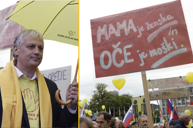 FOTO: Prestolnico preplavili plakati v protest proti LGBTQIA+ skupnosti (foto: Luka Dakskobler/Bobo/fotomontaža)