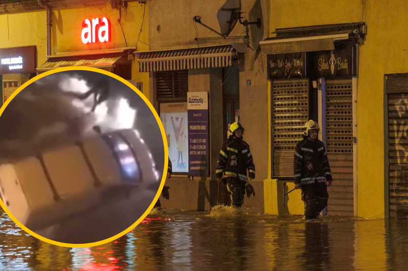 VIDEO: Med neurjem tvegala svoje življenje, da ga je rešila (foto: Nel Pavletic/posnetek zalsona/FB/Ivan Stipić)