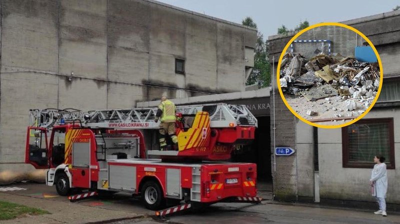 Kranjski osnovnošolci bodo še nekaj časa brez telovadnice, ki je v zelo slabem stanju. (foto: Facebook/Osnovna šola Franceta Prešerna Kranj/fotomontaža)