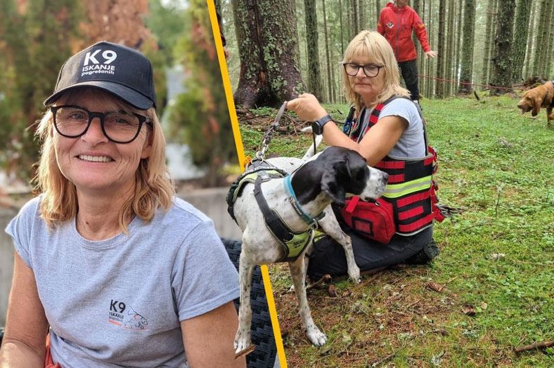 Iskanje pogrešanih: "Vse akcije so izjemno čustvene, skoraj vedno tečejo solze" (foto: Špela Šimenc/FB K9 iskanje pogrešanih - Slovenija / fotomontaža)