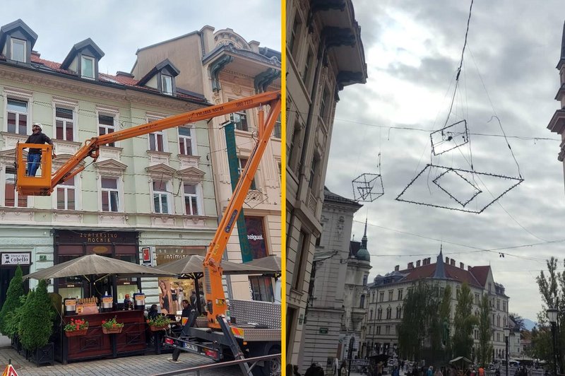 FOTO: Slovensko prestolnico že okrašujejo. Kdaj bodo prižgali lučke? (foto: Uredništvo/fotomontaža)