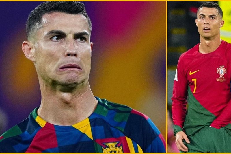 Fuj, ogabno! Ronaldo sredi tekme segel z roko v hlače, nekaj potegnil ven, dal v usta in pojedel (VIDEO) (foto: Profimedia/fotomontaža)