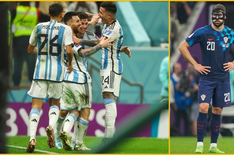 Trepetali so, odštevali in se veselili, potem pa ... Lionel Messi in njegova Argentina v petih minutah razblinila hrvaške sanje (foto: Profimedia/fotomontaža)