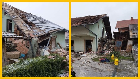 FOTO: Eksplozija v Domžalah povzročila izjemno razdejanje, poškodovana ena oseba