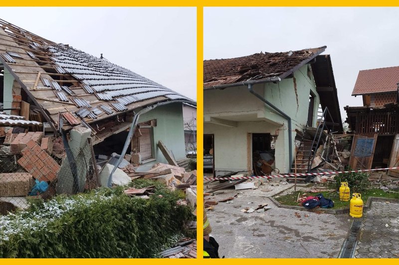 FOTO: Eksplozija v Domžalah povzročila izjemno razdejanje, poškodovana ena oseba (foto: Prostovoljno gasilsko društvo Študa/Facebook)