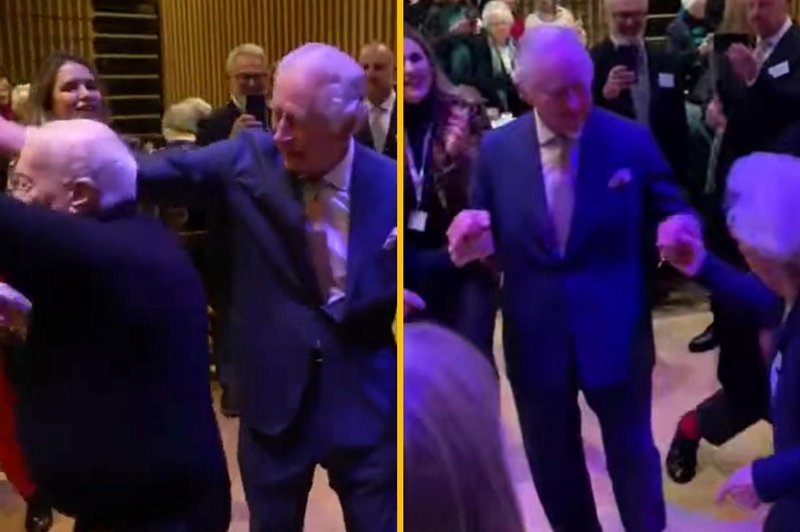 VIDEO: Kralj Karel v javnosti pokazal svoje plesne gibe (foto: Instagram/The Royal Family/Twitter/The Jewish Chronicle/posnetek zaslona)