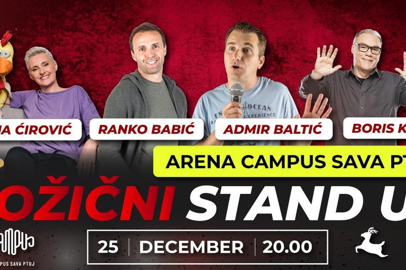 Tradicionalni božični stand up večer v Areni Campus Sava na Ptuju (foto: Arena Campus)