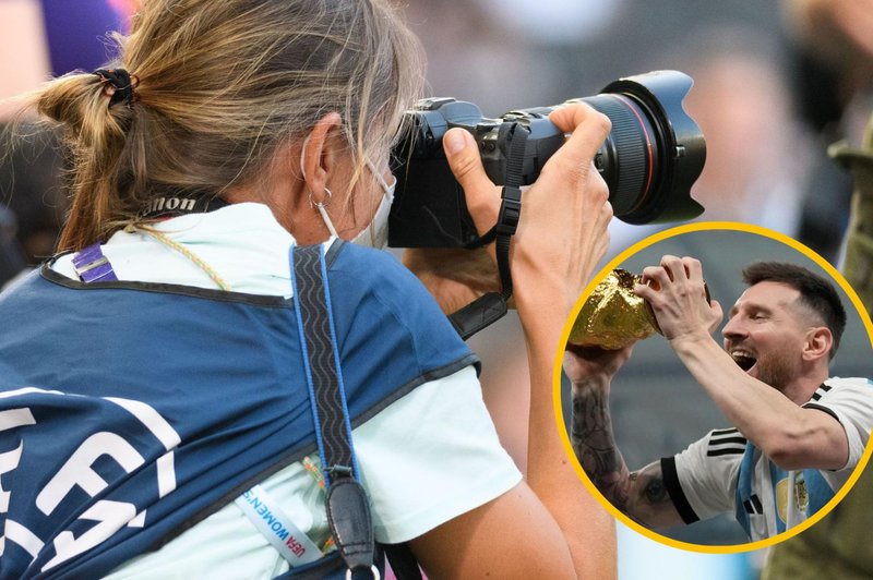 Slovenska fotografinja v Katarju: zmagoslavje Messija je spremljala na nogometnem igrišču (foto: Profimedia/fotomontaža)