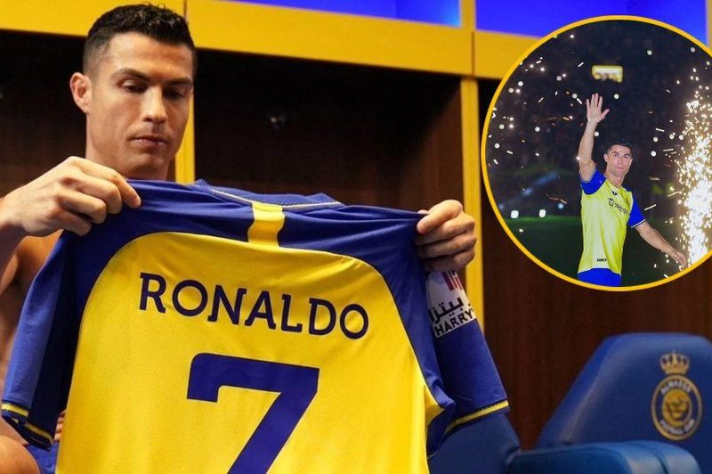 Ah, Cristiano Ronaldo ... Portugalec sploh ne ve, kam je prišel?! Zvezdnik se je osmešil na tiskovni konferenci (FOTO) (foto: Profimedia/fotomontaža)