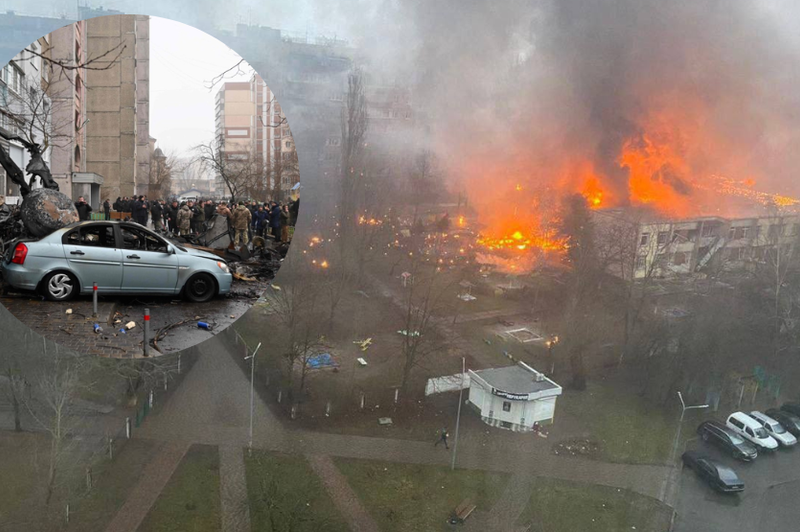 Grozljiva helikopterska nesreča v bližini vrtca: med smrtnimi žrtvami tudi minister (foto: Twitter/Euromaidan Press/Hürriyet Daily News/fotomontaža)