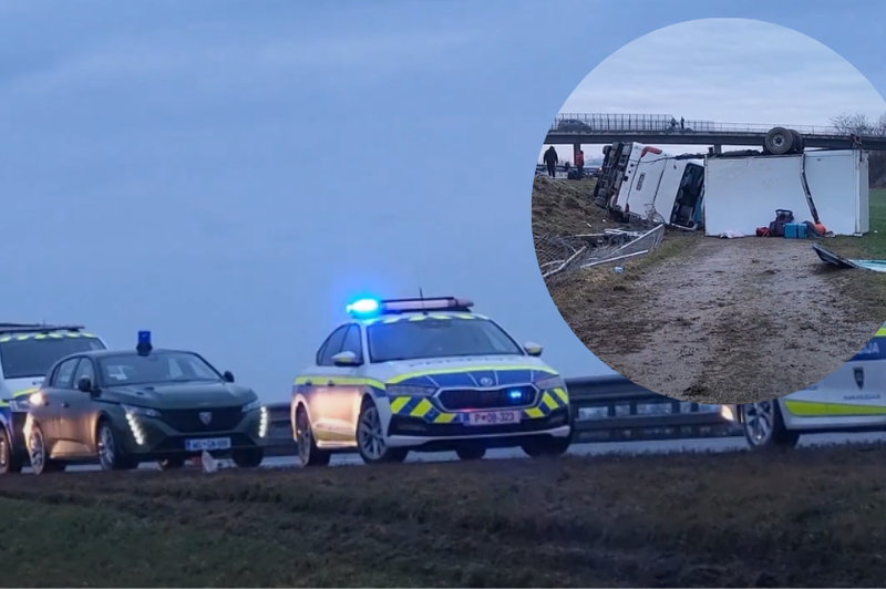 Pomurska avtocesta še vedno zaprta: v prometni nesreči avtobusa trije mrtvi in več ranjenih (foto: Youtube/Vestnik/posnetek zaslona/fotomontaža)