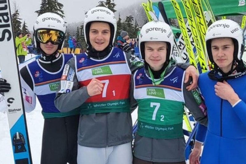 Za prihodnost slovenskih skokov se ni treba bati: mladi orli v Kanadi skočili do novega izjemnega uspeha (foto: Smučarska zveza Slovenije)