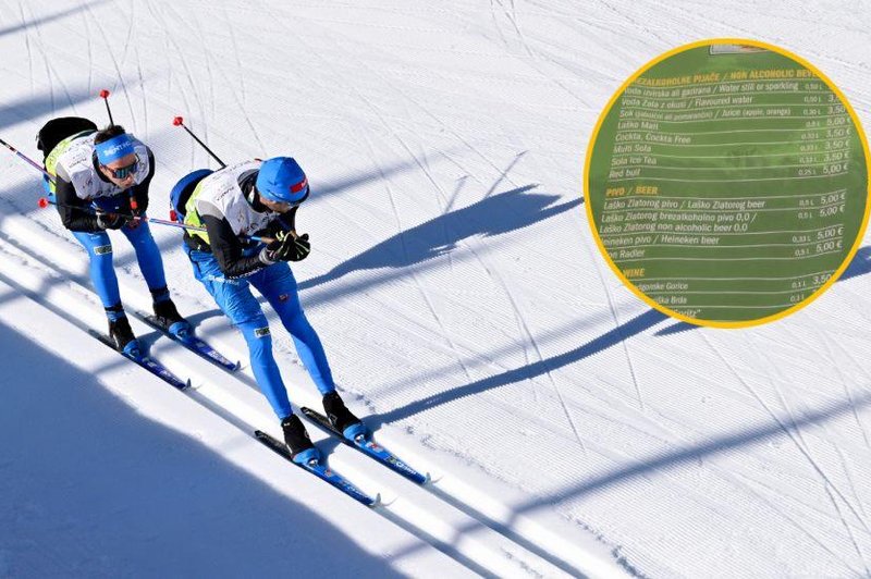 Prvenstvo za tiste z debelejšimi denarnicami: v Planici v oči bodejo visoke cene hrane in pijače (foto: Žiga Živulovič jr./Bobo/Sportklub/fotomontaža)