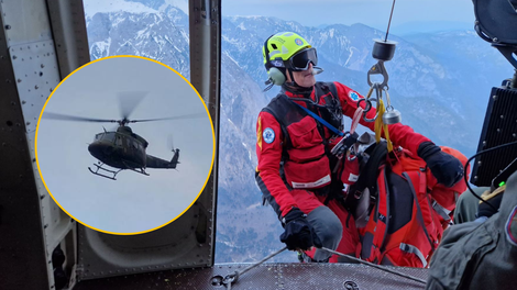 Reševalna akcija v slovenskih gorah: po nesrečnega planinca so morali s helikopterjem (FOTO)