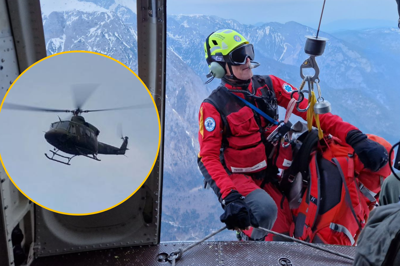 Reševalna akcija v slovenskih gorah: po nesrečnega planinca so morali s helikopterjem (FOTO) (foto: Facebook/Gorska reševalna služba Kranj)