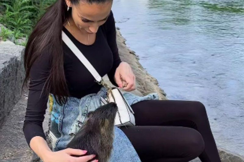 Tina Gaber ob Ljubljanici božala nutrije, zdaj ji grozi ... kazen! (poglejte, kolikšna) (foto: Instagram/Tina Gaber/posnetek zaslona)